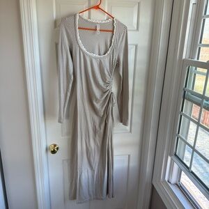 Anthropologie Daily Practice Lace Striped Maxi Dress